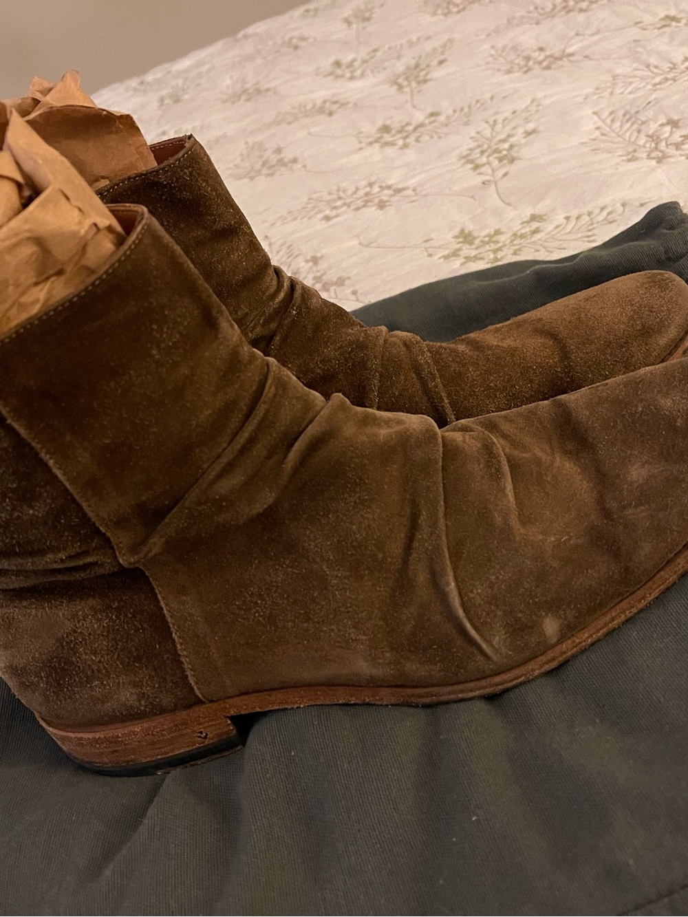 John Varvatos Brown Suede Chukka Boots